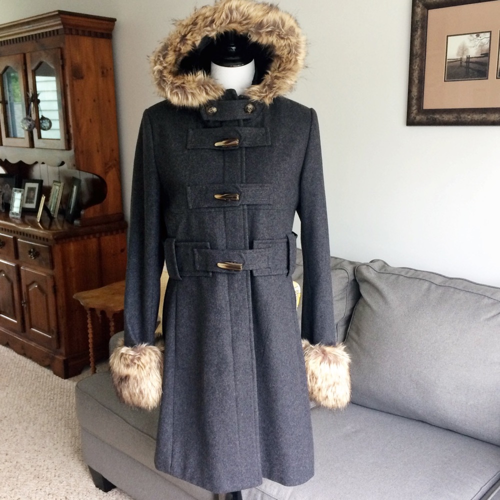 Anthropologie Elevenses Deep Woods Toggle Coat